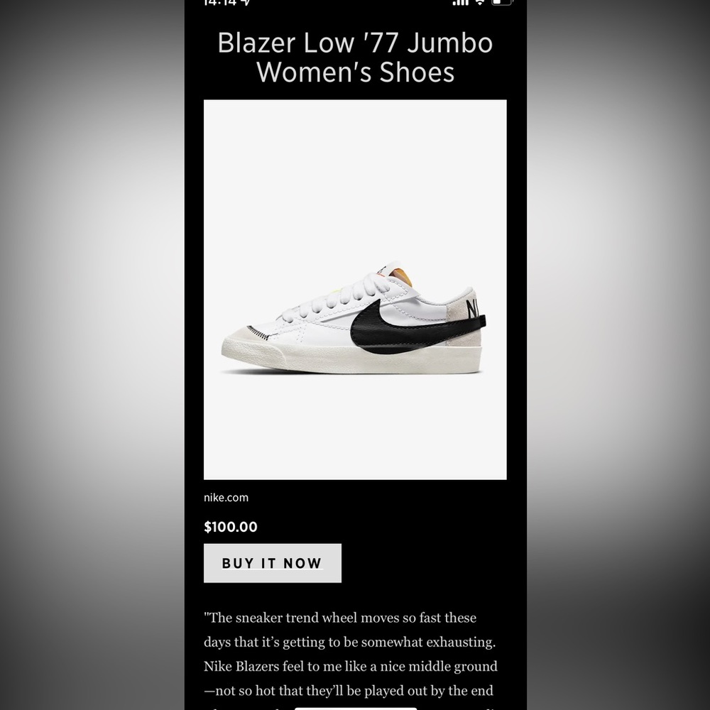 NIKE Blazer Low '77 Jumbo